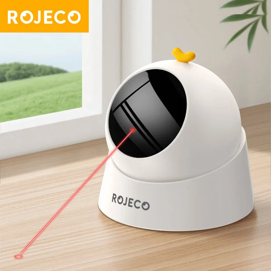 ROJECO Automatic Pet Toy Interactive Adjustable Electric Cat Laser Toy