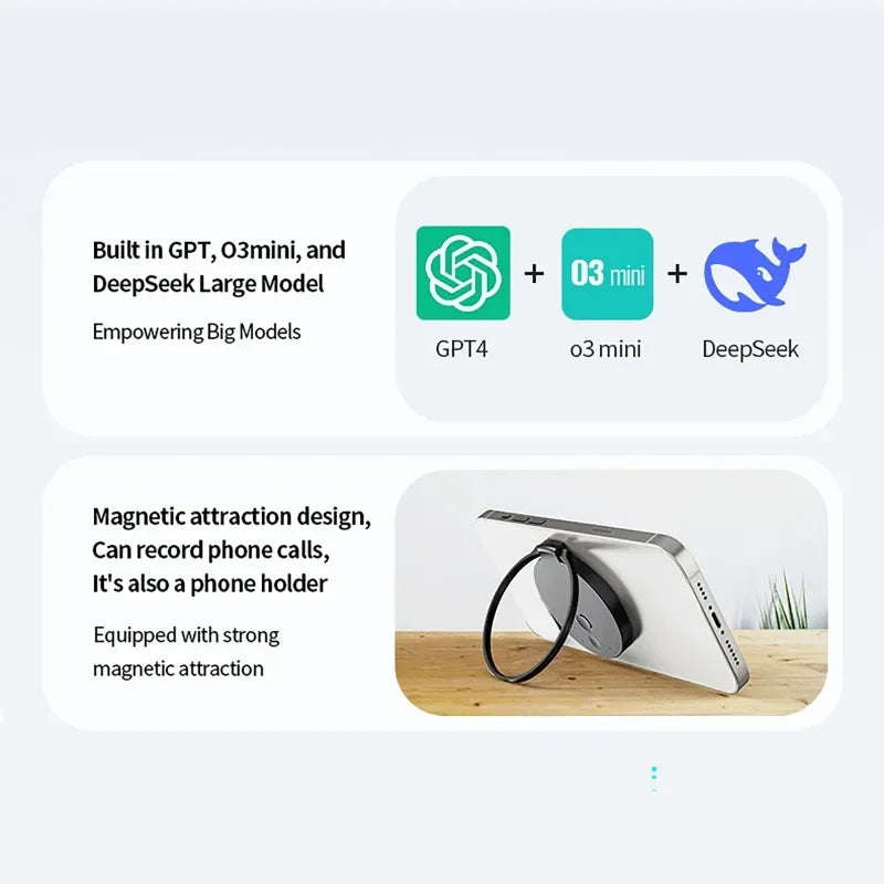 AI ChatGPT Voice Recorder 8-128GB Recording Device