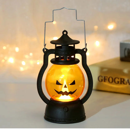 Halloween LED Hanging Pumpkin Lantern Light