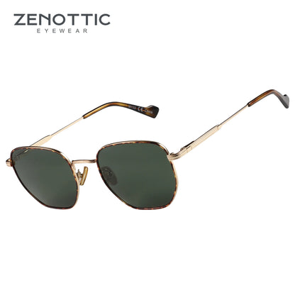 Fashion Hexagon Polarized Retro Sunglasses for Men Women-Vintage