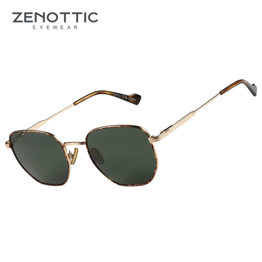 Fashion Hexagon Polarized Retro Sunglasses for Men Women-Vintage