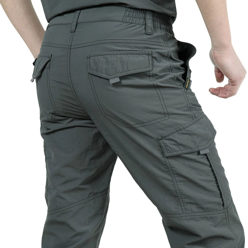 Asian Size Men City Pants Cargo Trousers Multi-pocket