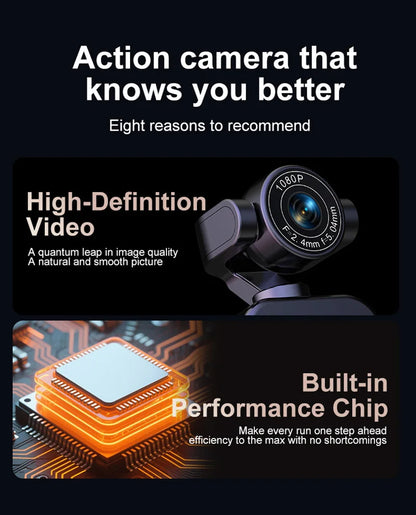 Lenovo 360° Handheld Chest Mount Action Cam 1080P HD