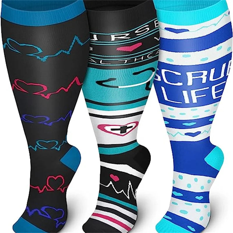 Compression Socks for Women Men Wide Calf