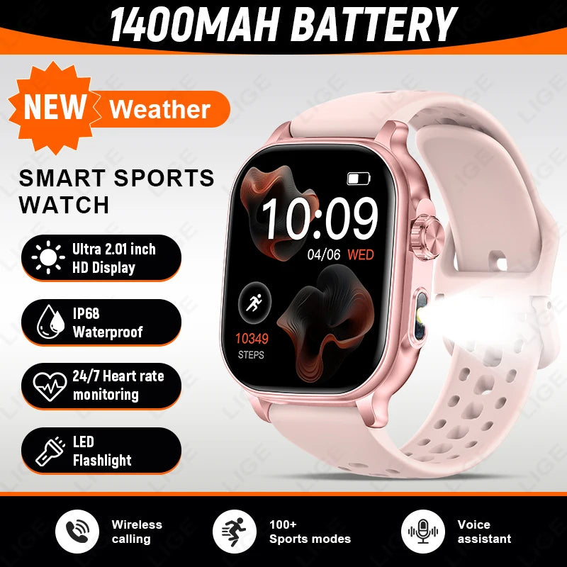 LIGE New Built-in 1400mAh Super Large Battery Smart Watch
