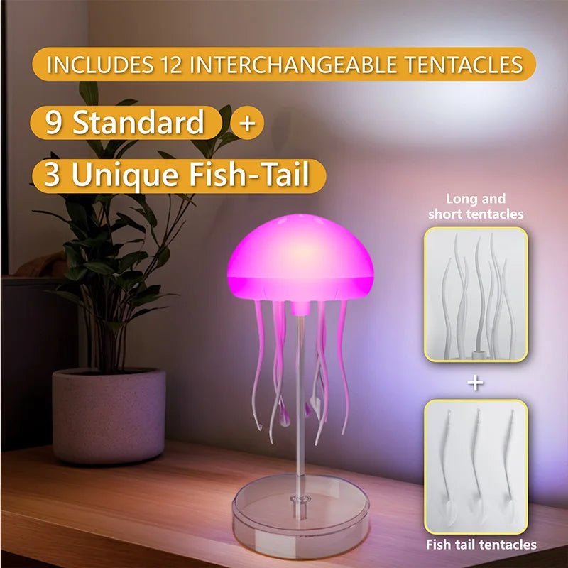 Move UP and Down Jellyfish Table Lamp Color Changing LED