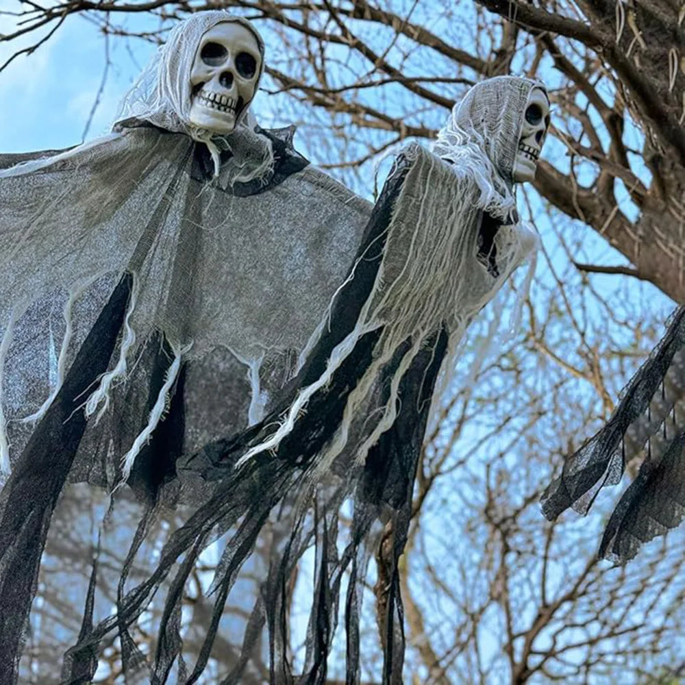 Halloween Skeleton Ghost Decoration Ghost with LED String Lights