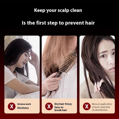 Electric Massage Comb Vibration Red Light Therapy Hair Growth