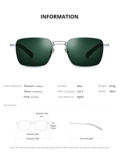 FONEX Titanium Sunglasses Men Famous Brand Design