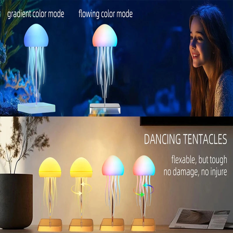 LED Jellyfish Lamp with 9 Tentacles 2 Working Modes