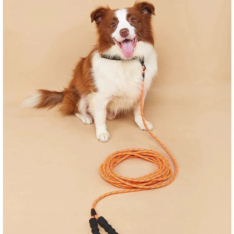Soft Padded Reflective Long Dog Leash in Multiple Lengths