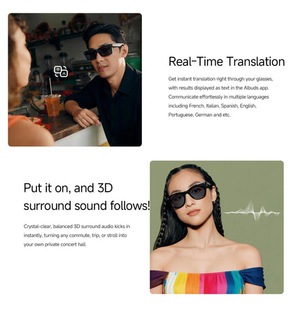 NEW MT5 Ultra AI Smart Glasses Real-time Translation Glasses