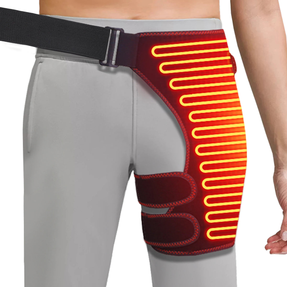 Full-Wrap Hip Support Brace with Massager Pain Relief