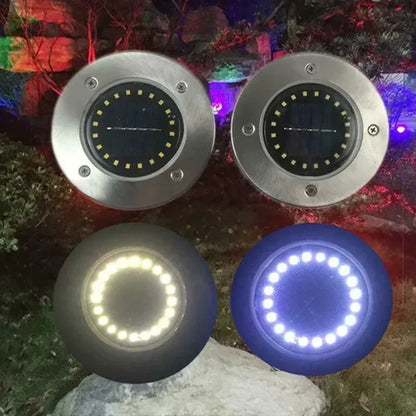 Solar Lights Outdoor 8/20LEDs Disk Underground Lamp