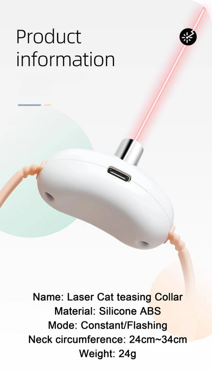 Laser Cat Collar Teasing Cat Electric USB Charging Kitten