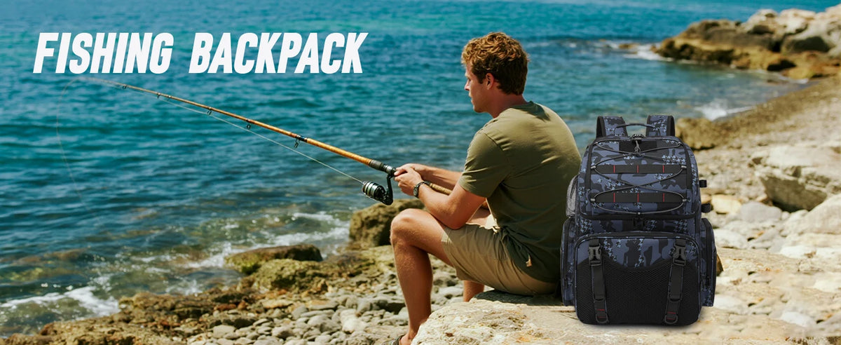 Fishing Backpack 45L Cooler Fishing Tackle Storage Bag