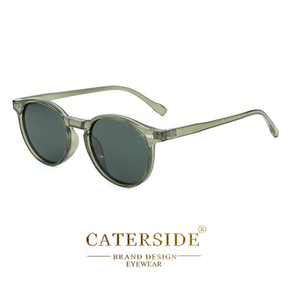 Retro Polarized Round Sunglasses Men TR90 / Acetate Vintage