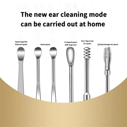 Stainless Steel Ear Cleaner Portable Ear Spoons Spiral