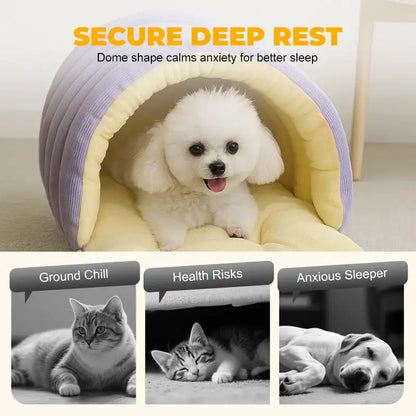 Winter Thermal Plush Cat Bed Winter Warm Enclosed
