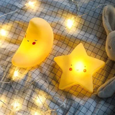 Mini LED Night Light Cartoon Fantasy Star Moon Interior Lighting