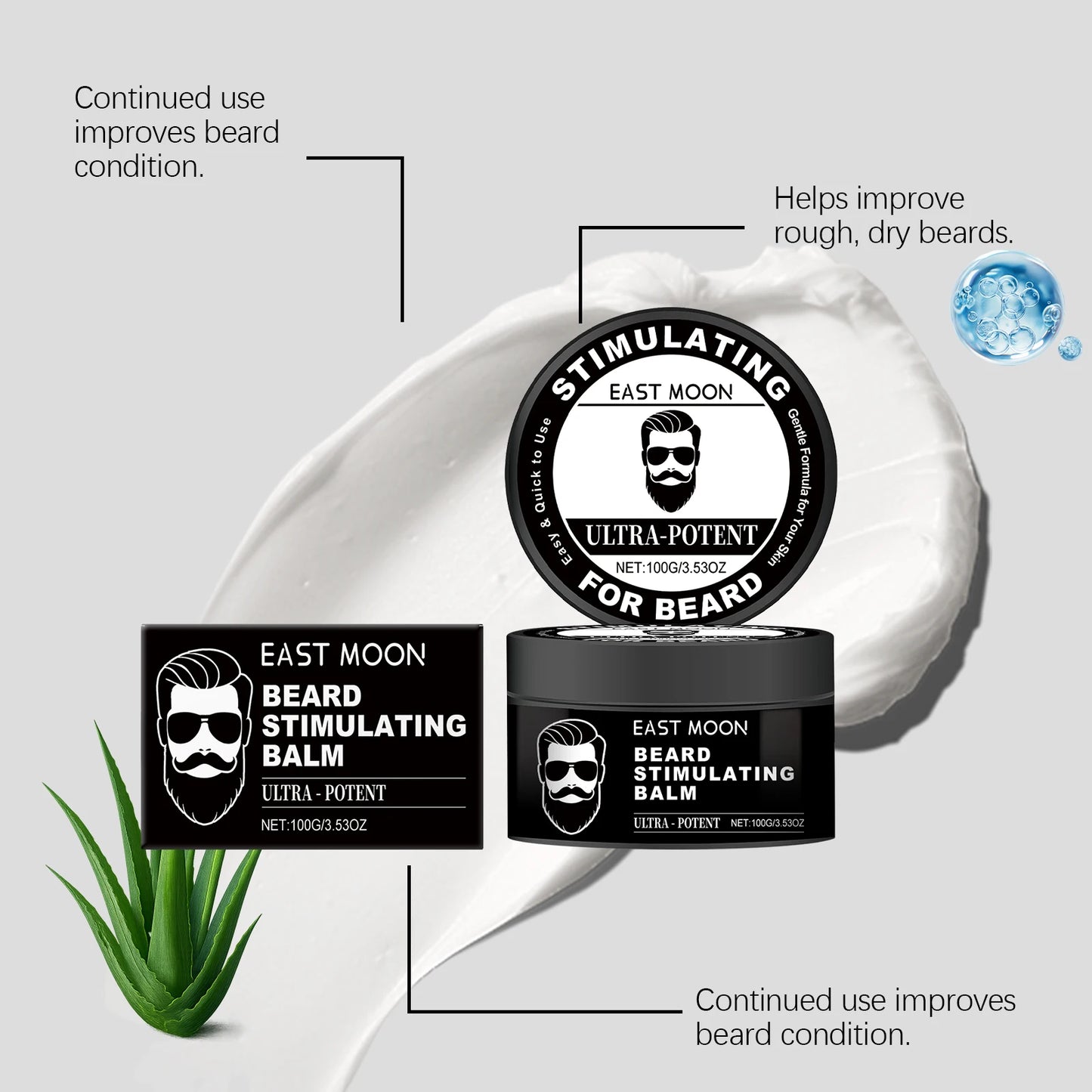 Men's Beard Balm Facial Hair Care Beard Growth Wax