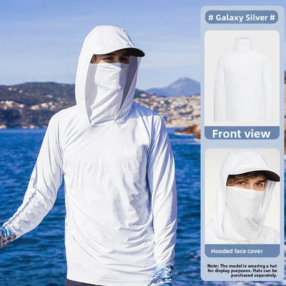 Men's Summer Outdoor Cycling Fiing Sun Protection Ice Silk