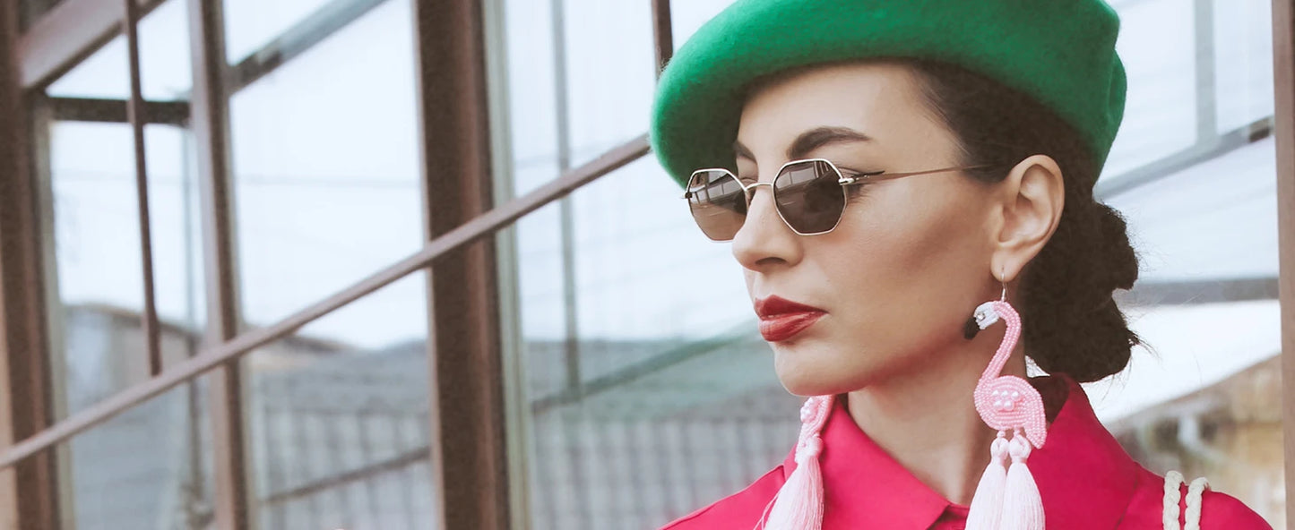 ZENOTTIC Retro Small Polygon Polarized Sunglasses