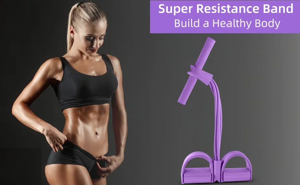 4-Level Resistance Band Tensioner with Non-Slip Handles