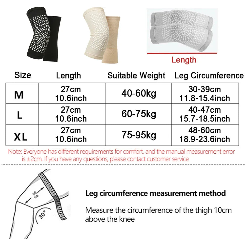 1 Pair Self Heating Support Knee Pads Knee Brace Warm
