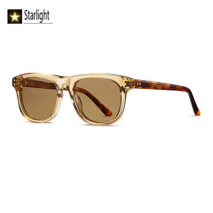 Summer Acetate Transparent Brown Sunglasses Men Beach