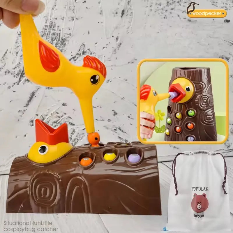 Woodpecker puzzle Toys Catching Insects Small Game