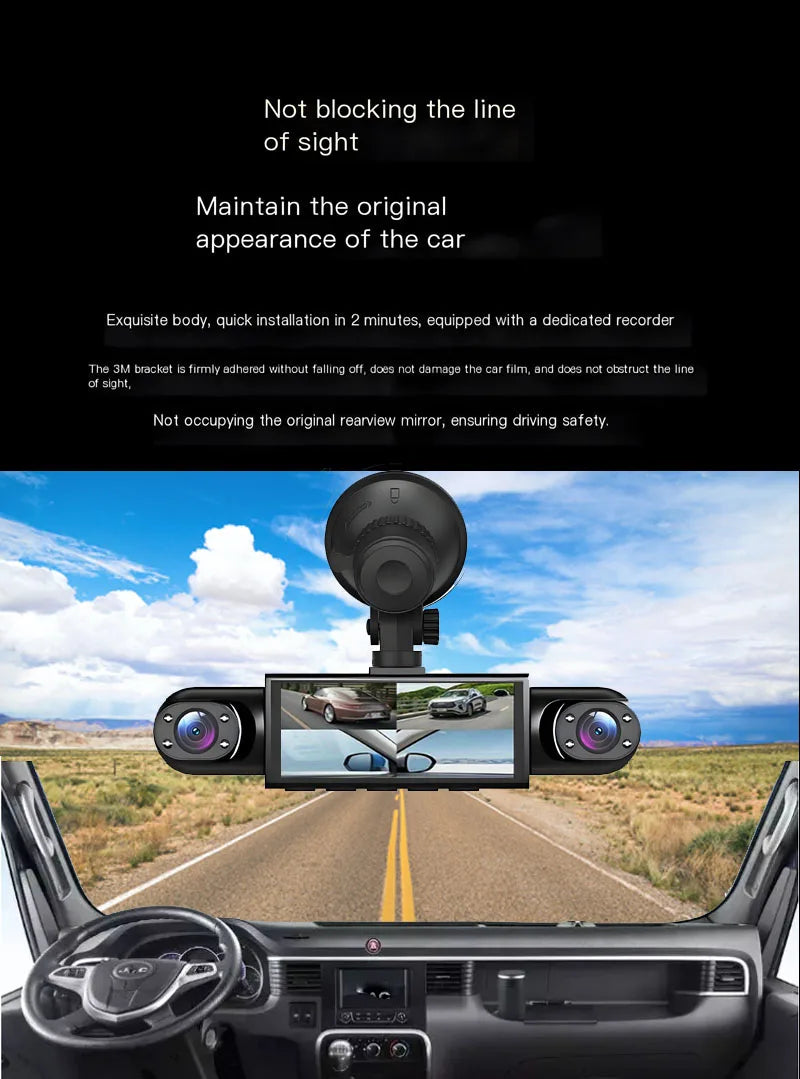 4 Channel Dash Cam 360° Car Video Recorder Black Box