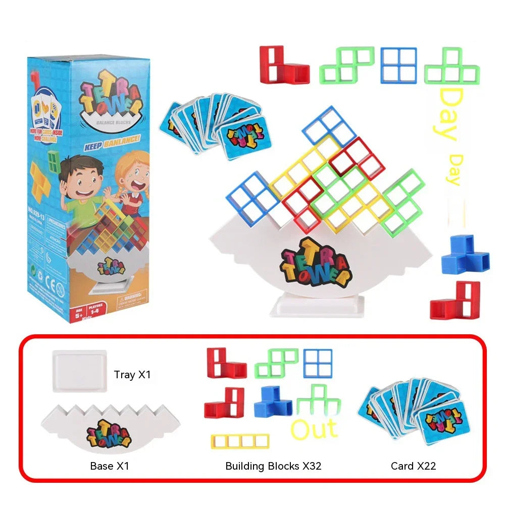 Puzzles Tetra Tower Fun Balance Stacking Building Board Game