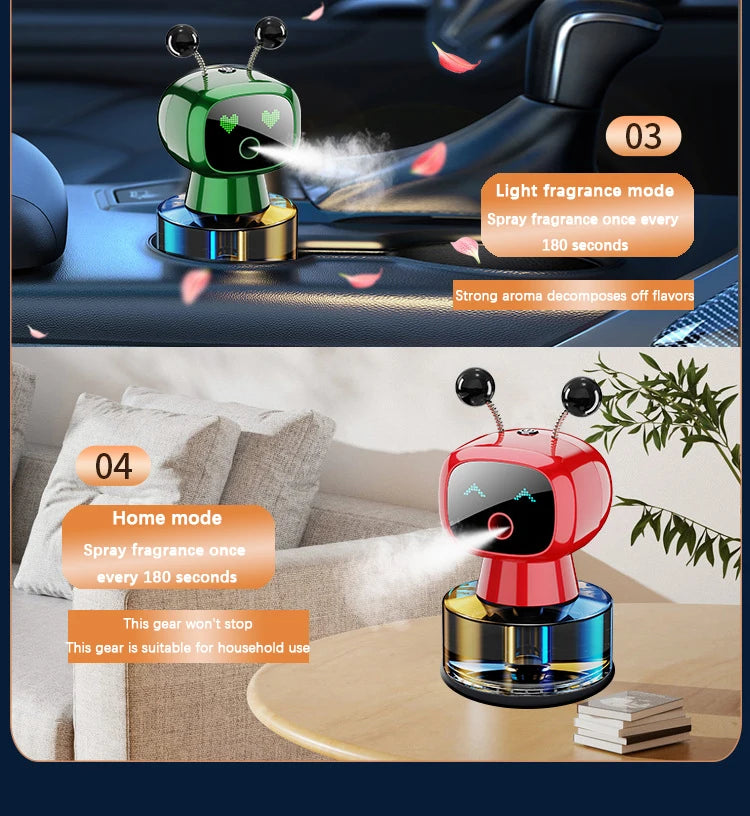 Smart Car Air Freshener AI Rechargeable Car Aroma Diffuser
