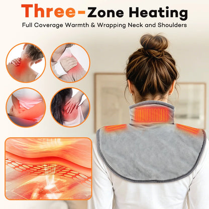 Heating Pad for Neck and Shoulders and Back Three Gear Hot Compress Cervical Shawl