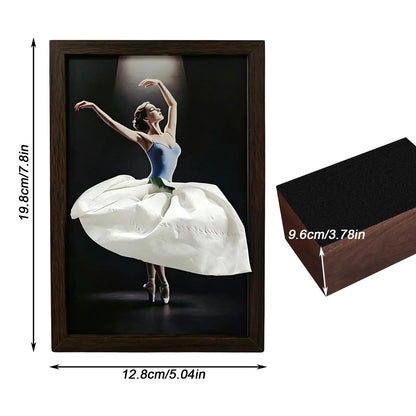 Wooden Ballet Dancer Tissue Box Elegant Skirt Napkin