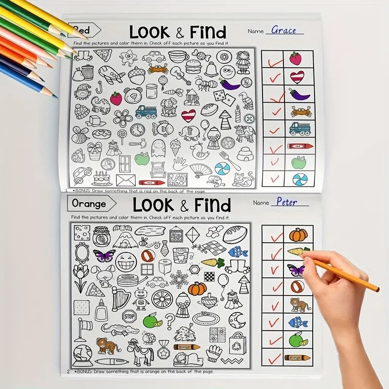 Children's Hidden Object Coloring Book Contains 100+ Search and Coloring Activities