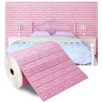 3D Self-Adhesive Wallpaper 70cm*1/5/10m Continuous Waterproof