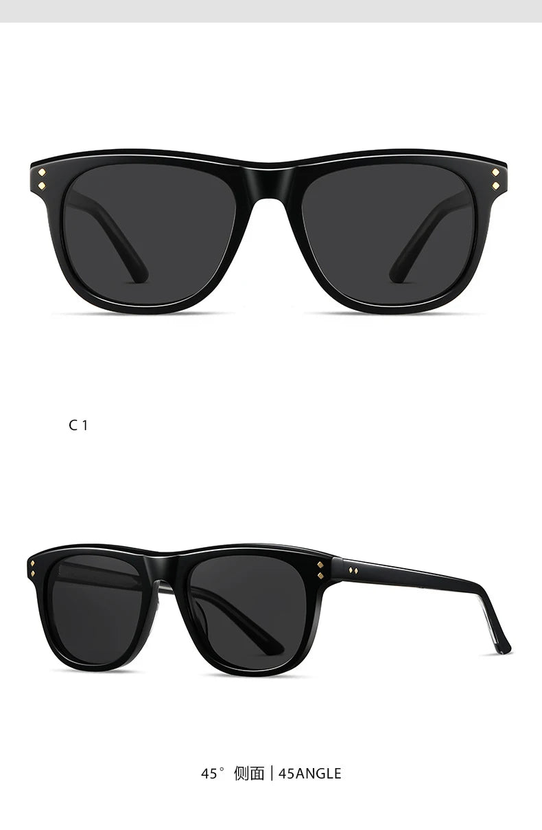 Summer Acetate Transparent Brown Sunglasses Men Beach