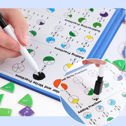 Magnetic Fraction Disk Teaching Aids, Fraction Science Education Model