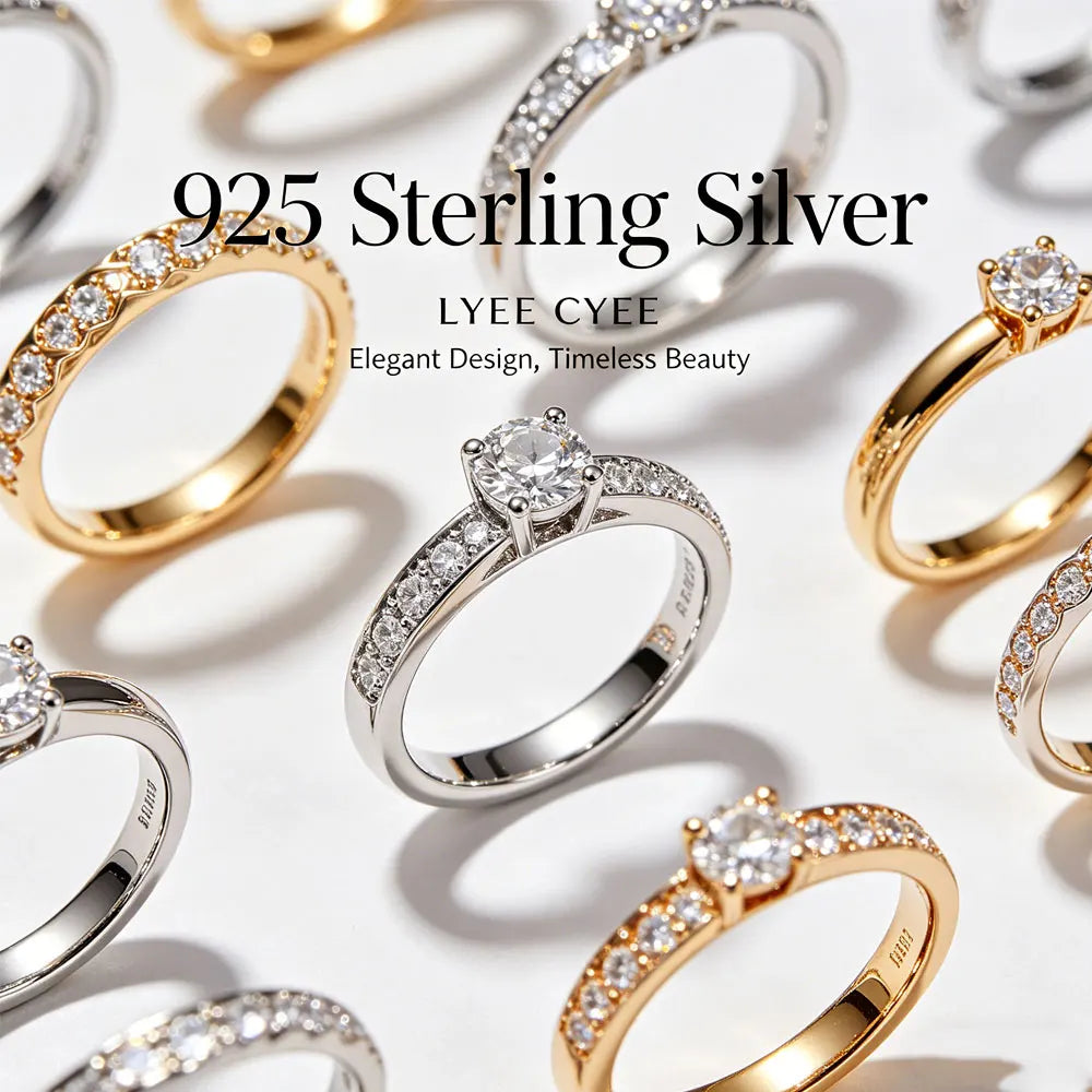 Classic S925 Sterling Silver Oval Moissanite Ring Fine Jewelry