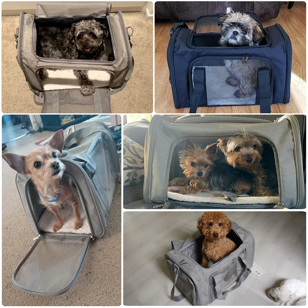 Dog Carrier Bag Soft Side Backpack Cat Pet Carriers