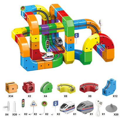 Magical Track Train USB Rechargeable 3D Building Tracks