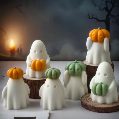 3D Halloween Pumpkin Spooky Silicone Mold DIY Ghost
