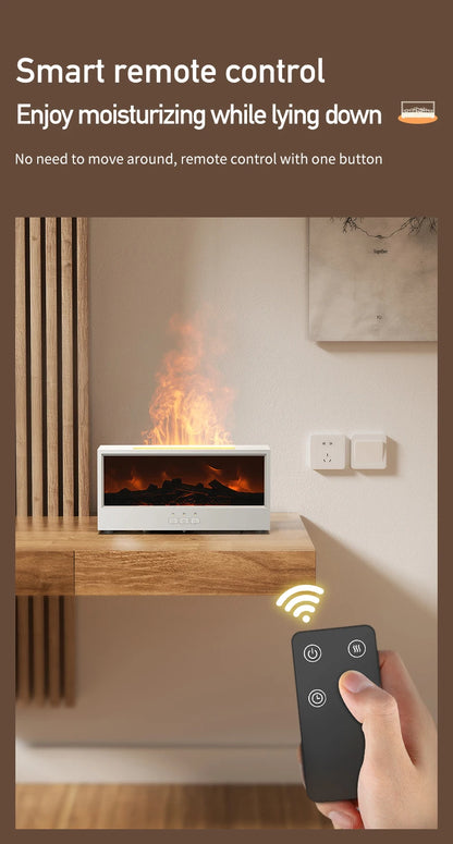 Creative Fireplace Air Humidifier Waterless Auto-Off Aroma