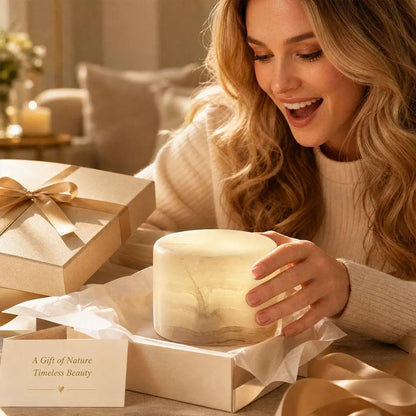Marble Lamp Luxury Stone Table Lamp Touch Control LED Color