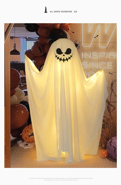 Scary Standing Ghost Glow-in-the-Dark Halloween Decoration