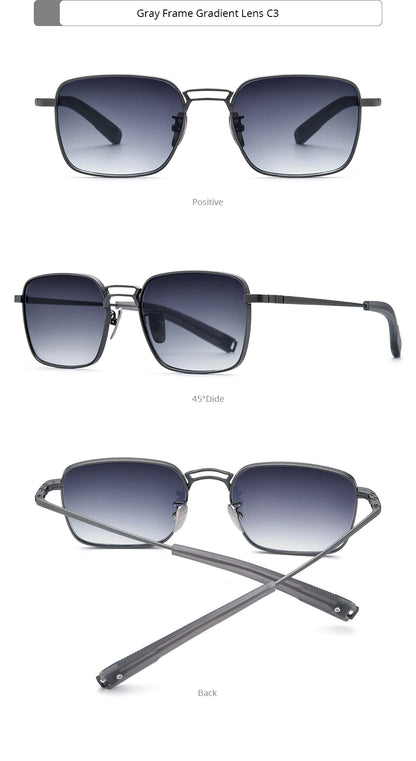 FONEX Titanium Sunglasses Men Famous Brand Design