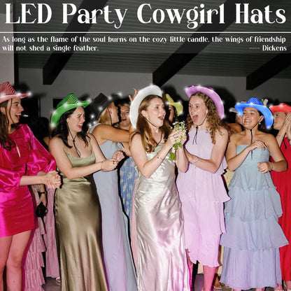 LED Cowboy Hats Wedding Hats Bulk Light up Cowboy Hats