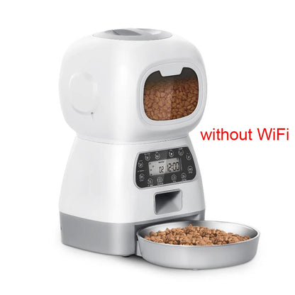 3.5L Automatic Pet Feeder For Cats WiFi Smart Swirl